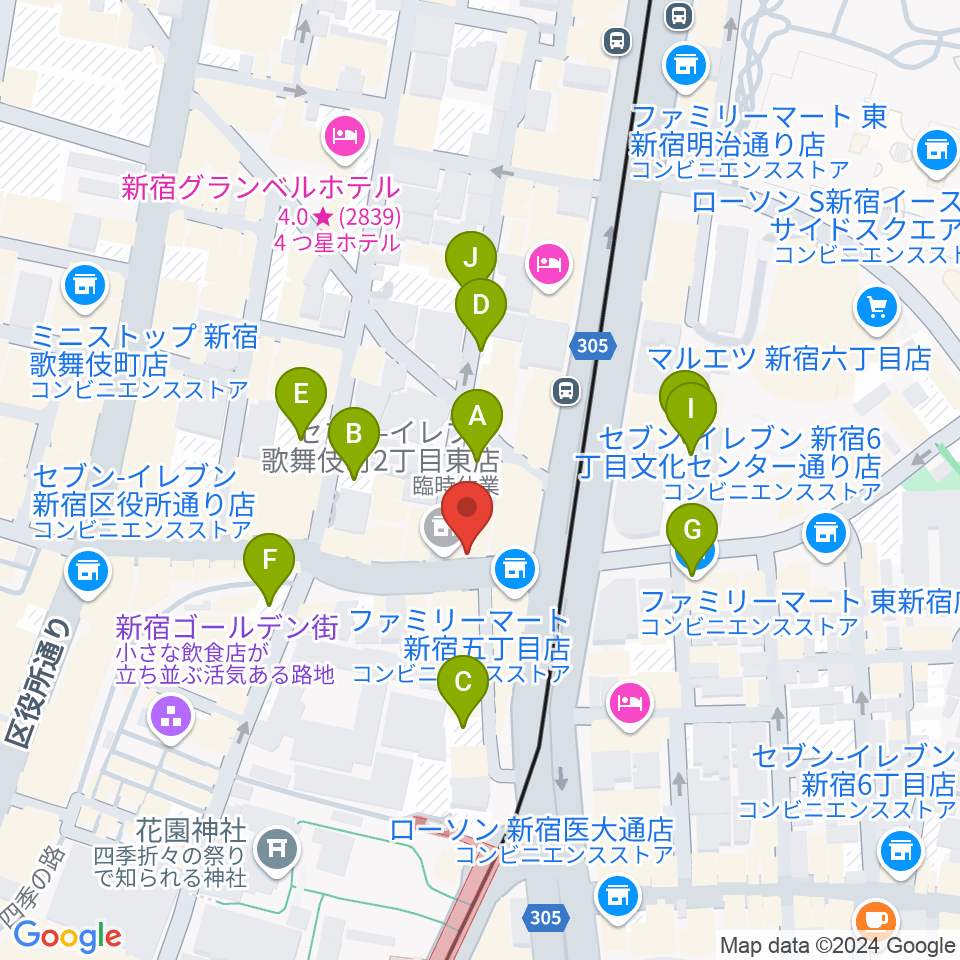 新宿ナインスパイス周辺の駐車場・コインパーキング一覧地図