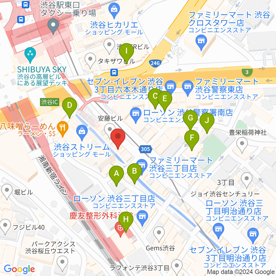 渋谷OTO周辺の駐車場・コインパーキング一覧地図