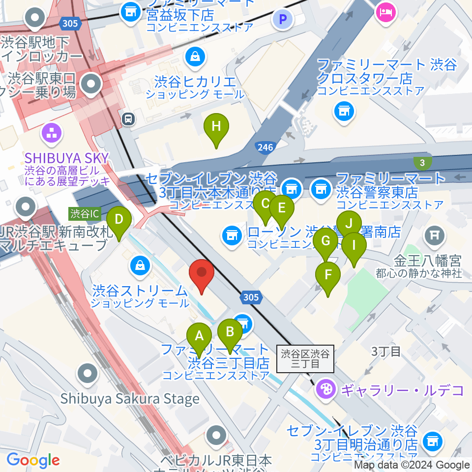 渋谷OTO周辺の駐車場・コインパーキング一覧地図