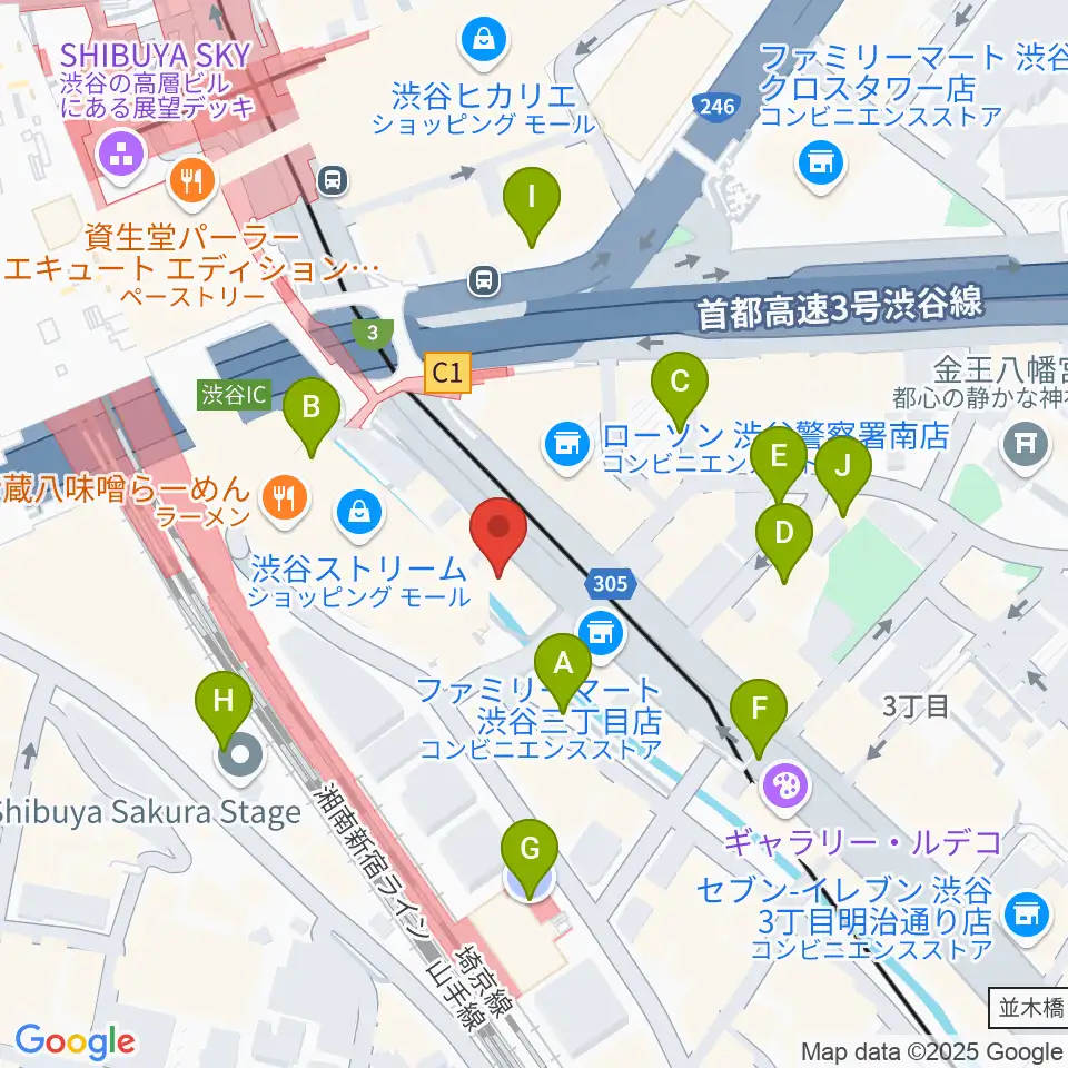 渋谷OTO周辺の駐車場・コインパーキング一覧地図
