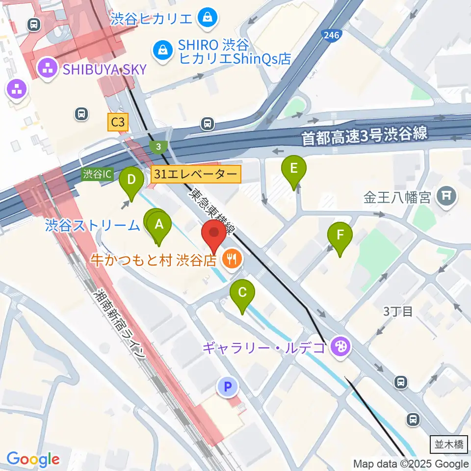 渋谷OTO周辺の駐車場・コインパーキング一覧地図