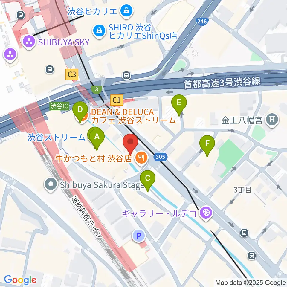渋谷OTO周辺の駐車場・コインパーキング一覧地図