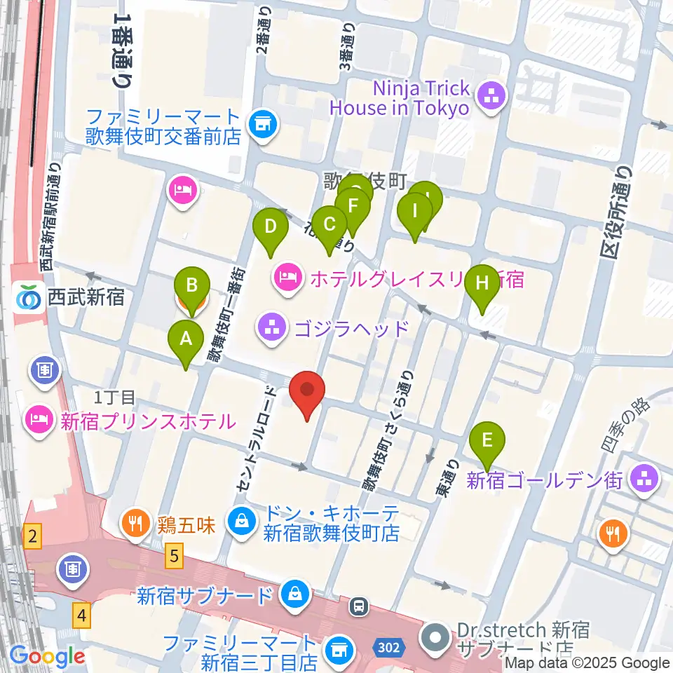 新宿ロフトプラスワン周辺の駐車場・コインパーキング一覧地図