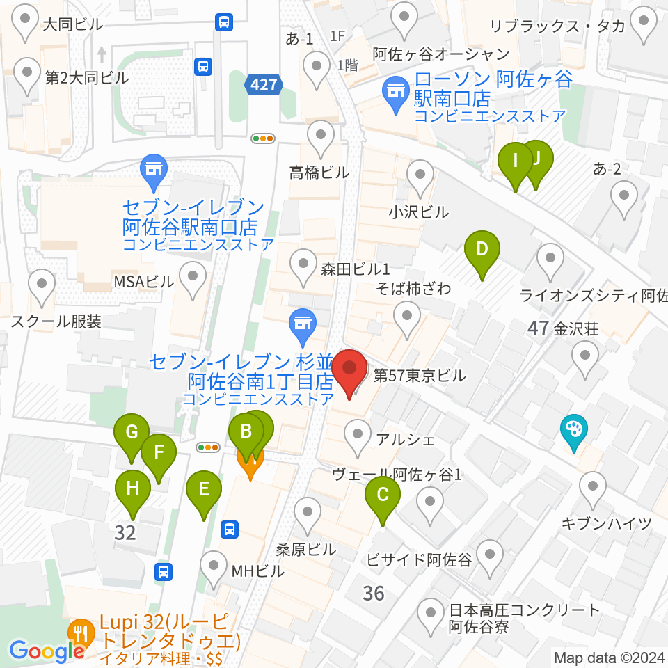 阿佐ヶ谷ロフトA周辺の駐車場・コインパーキング一覧地図