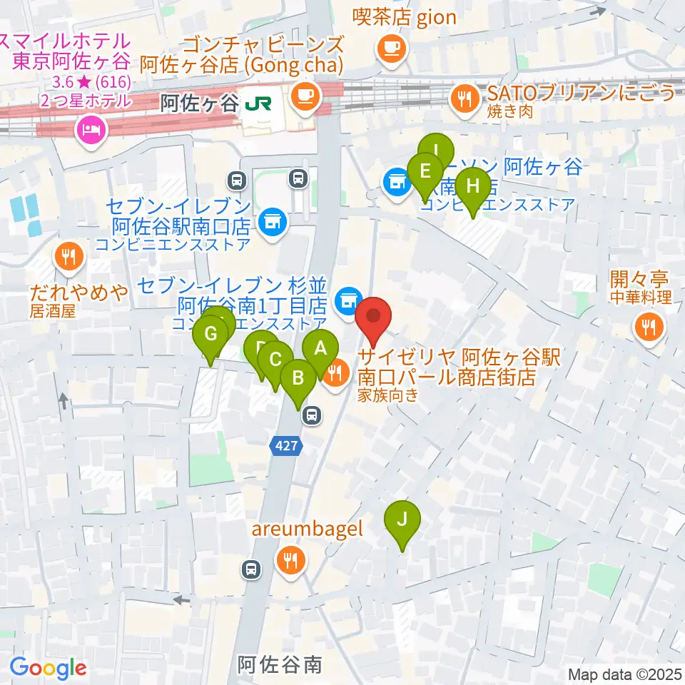 阿佐ヶ谷ロフトA周辺の駐車場・コインパーキング一覧地図