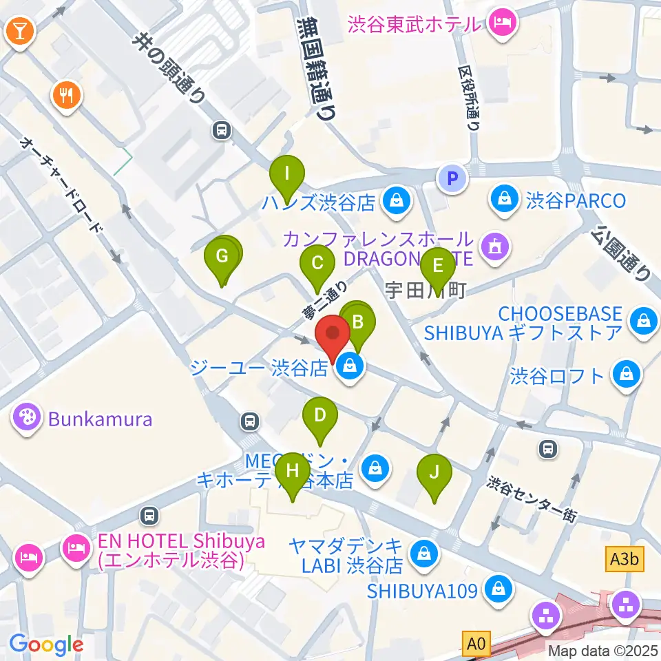 渋谷TAKE OFF 7周辺の駐車場・コインパーキング一覧地図