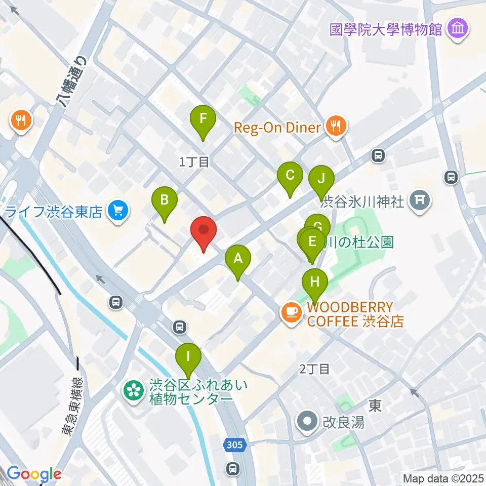 渋谷クラブクロール周辺の駐車場・コインパーキング一覧地図