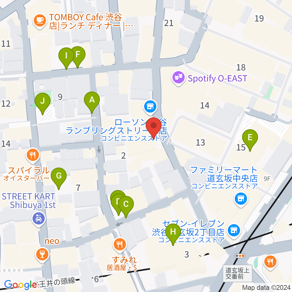 渋谷HARLEM周辺の駐車場・コインパーキング一覧地図