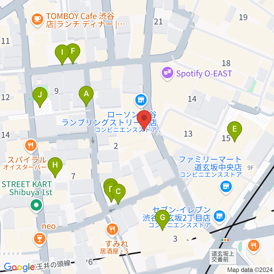 渋谷HARLEM周辺の駐車場・コインパーキング一覧地図