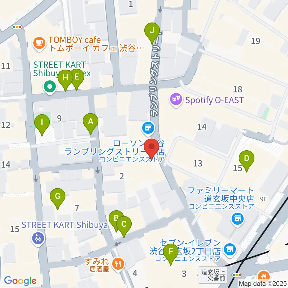 渋谷HARLEM周辺の駐車場・コインパーキング一覧地図