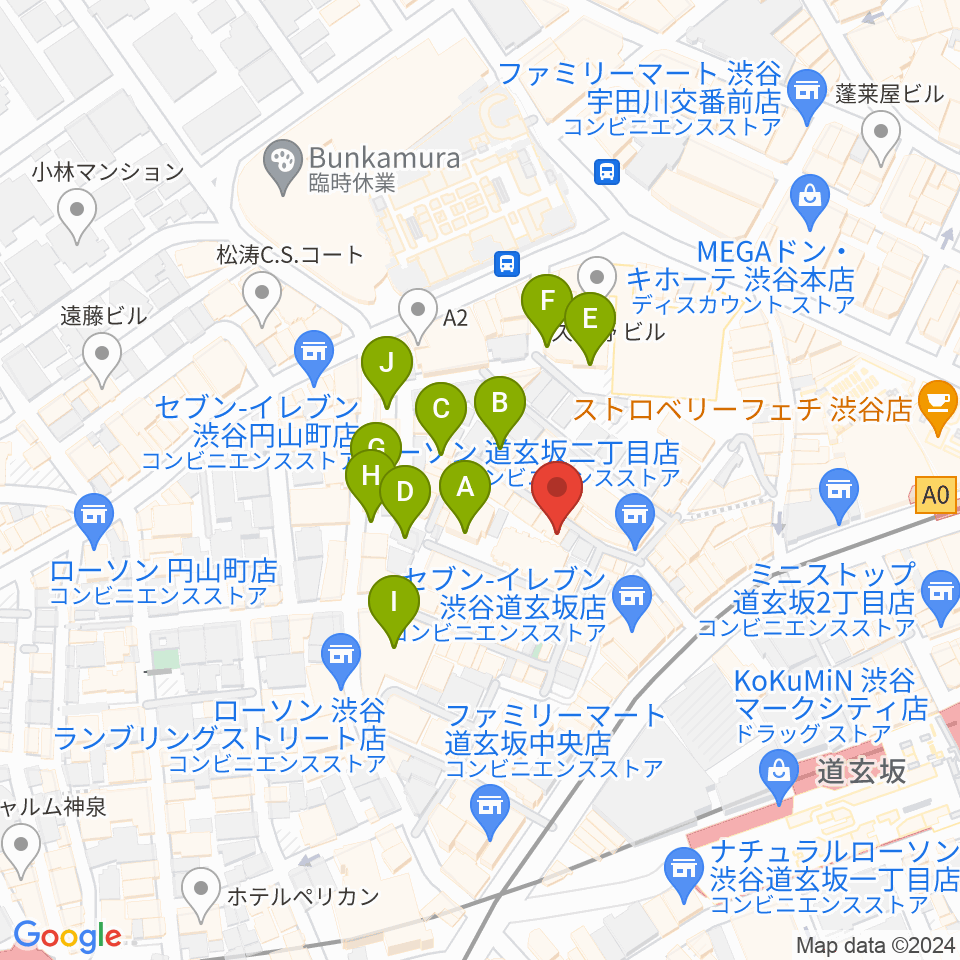 渋谷B.Y.G周辺の駐車場・コインパーキング一覧地図