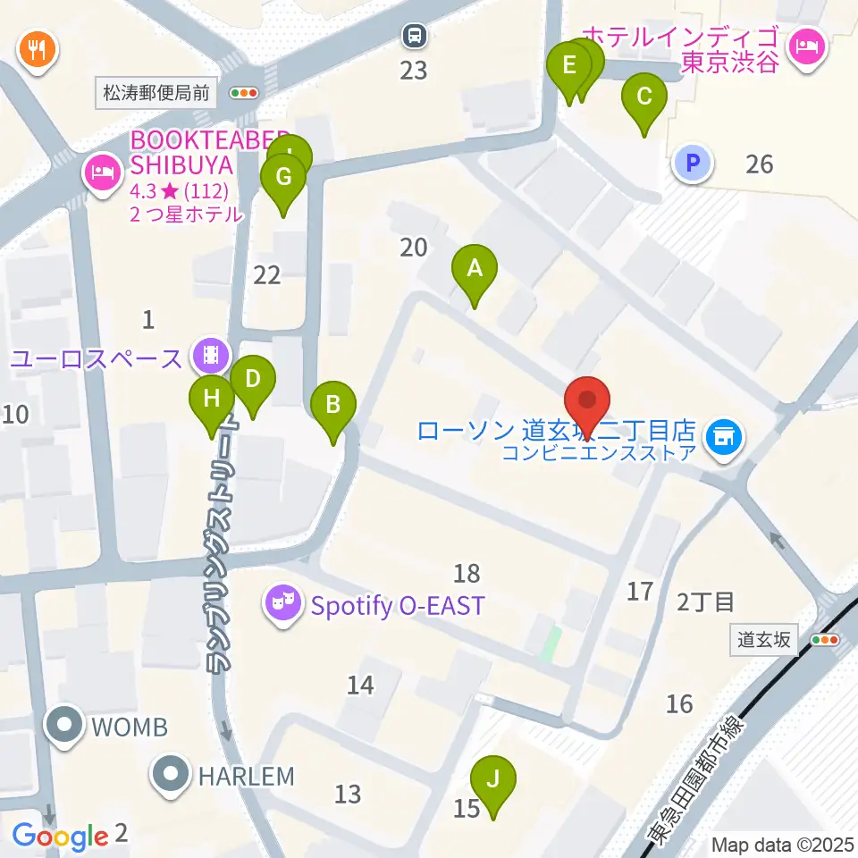 渋谷B.Y.G周辺の駐車場・コインパーキング一覧地図