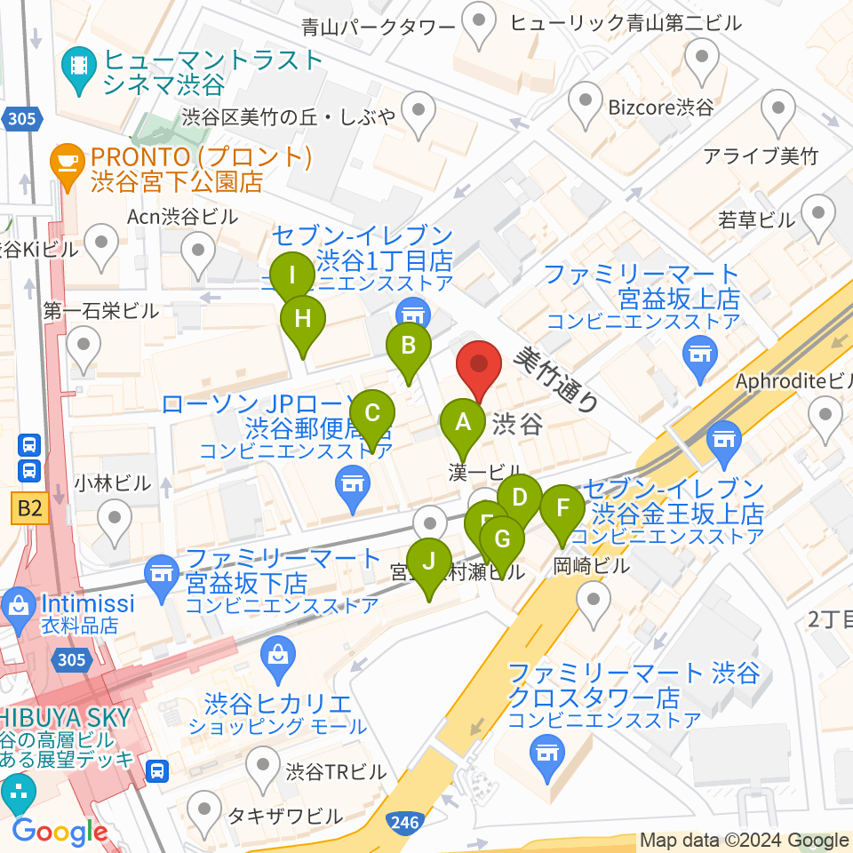 渋谷HOME周辺の駐車場・コインパーキング一覧地図
