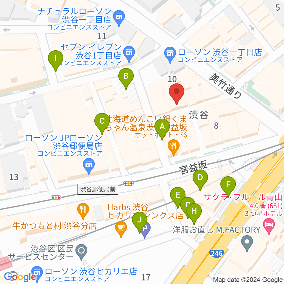 渋谷HOME周辺の駐車場・コインパーキング一覧地図