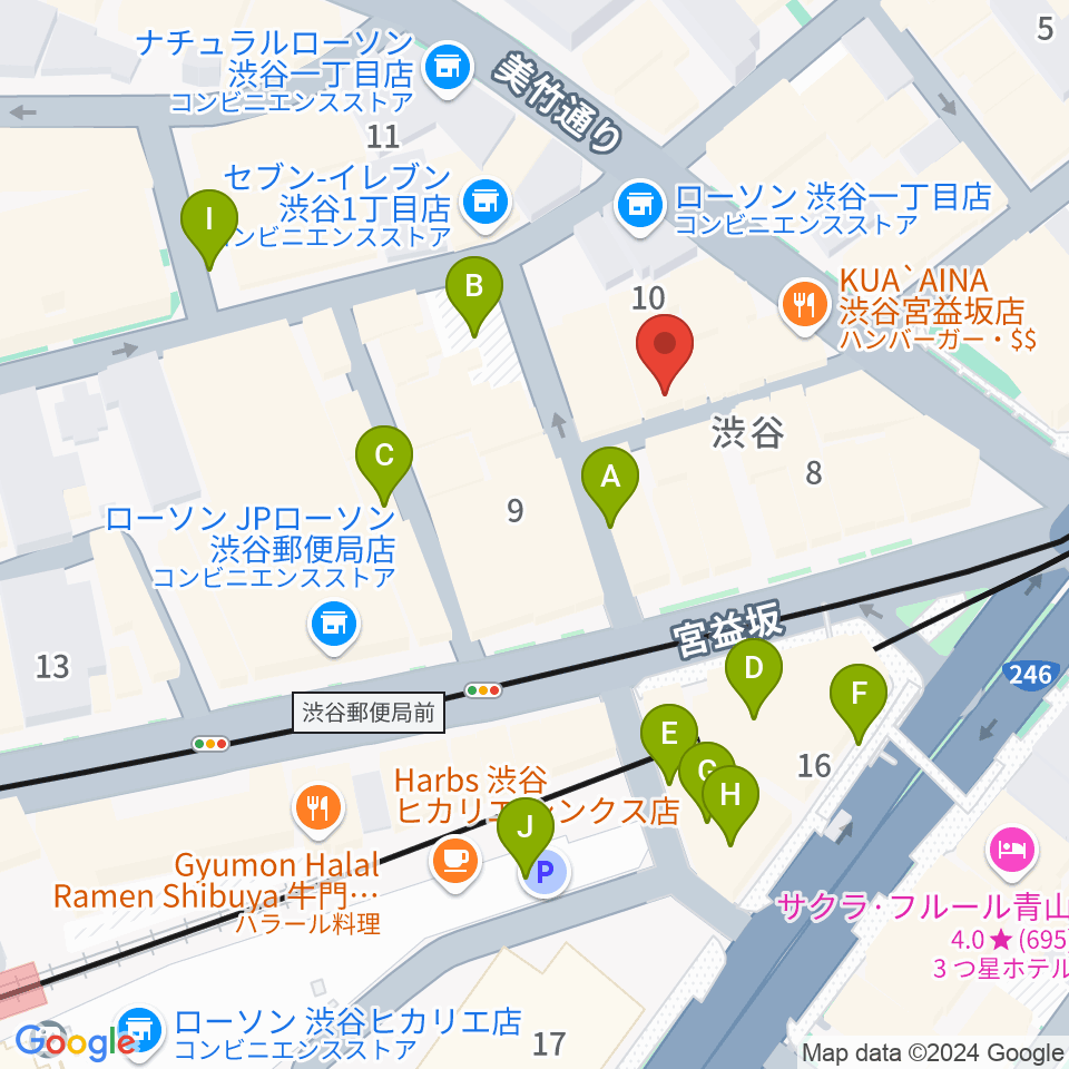 渋谷HOME周辺の駐車場・コインパーキング一覧地図