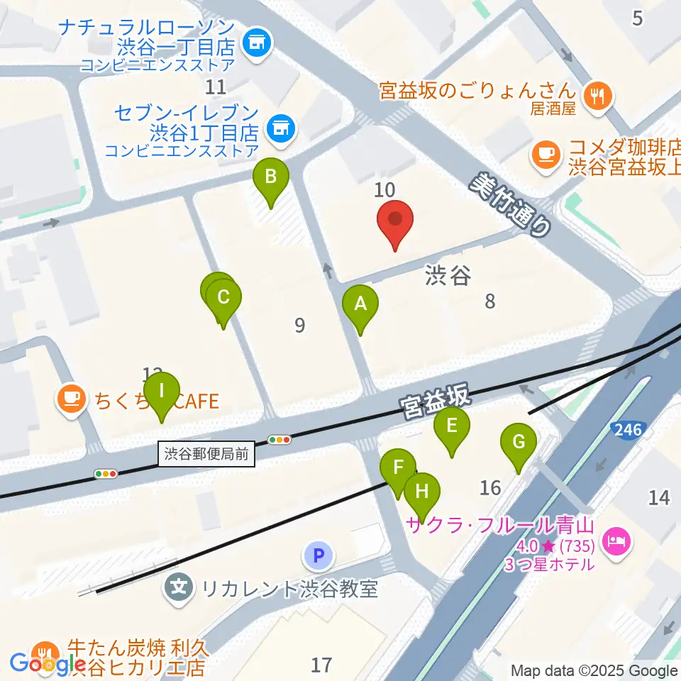 渋谷HOME周辺の駐車場・コインパーキング一覧地図