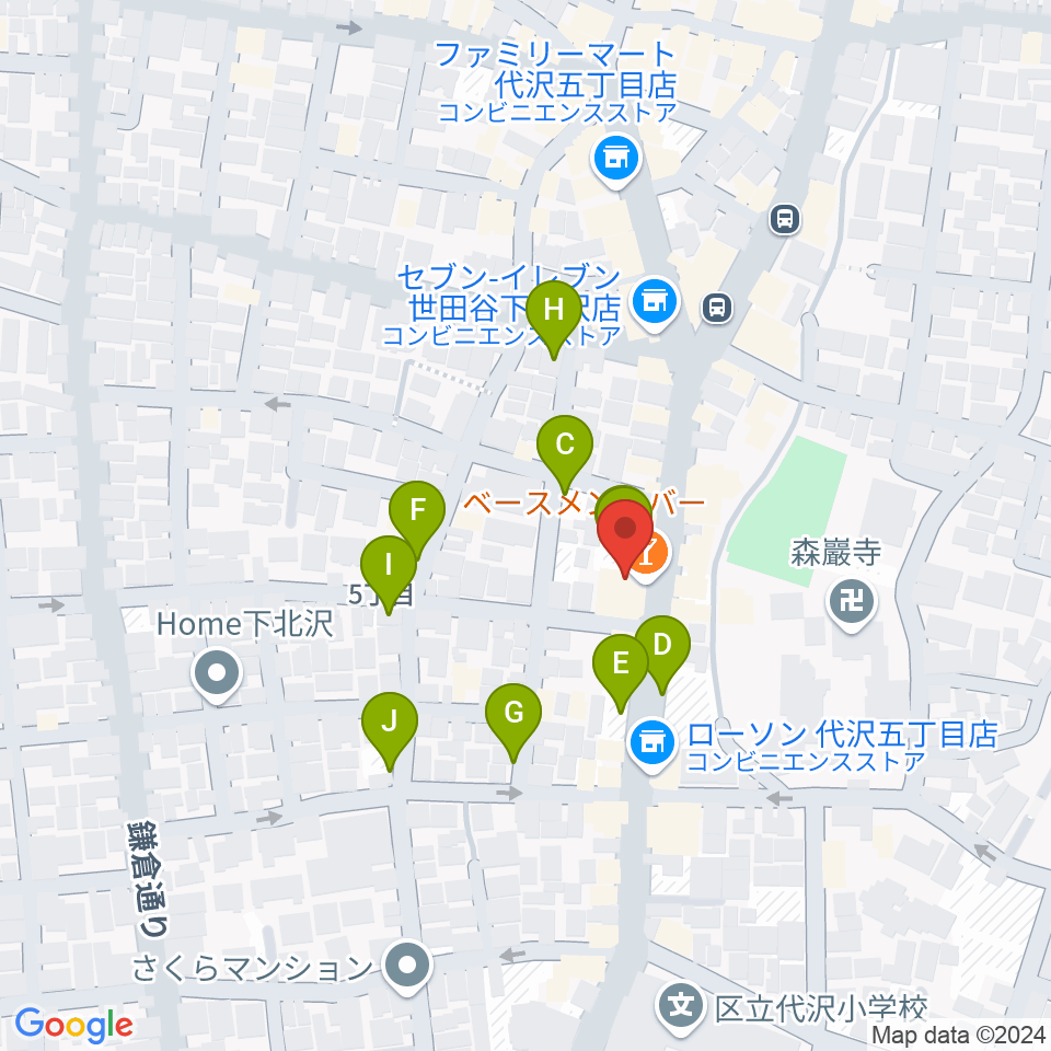 下北沢THREE周辺の駐車場・コインパーキング一覧地図