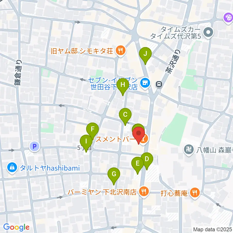 下北沢THREE周辺の駐車場・コインパーキング一覧地図