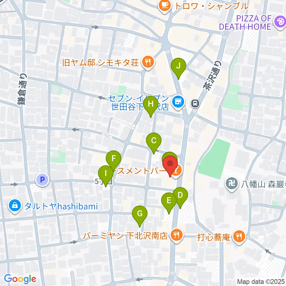 下北沢THREE周辺の駐車場・コインパーキング一覧地図