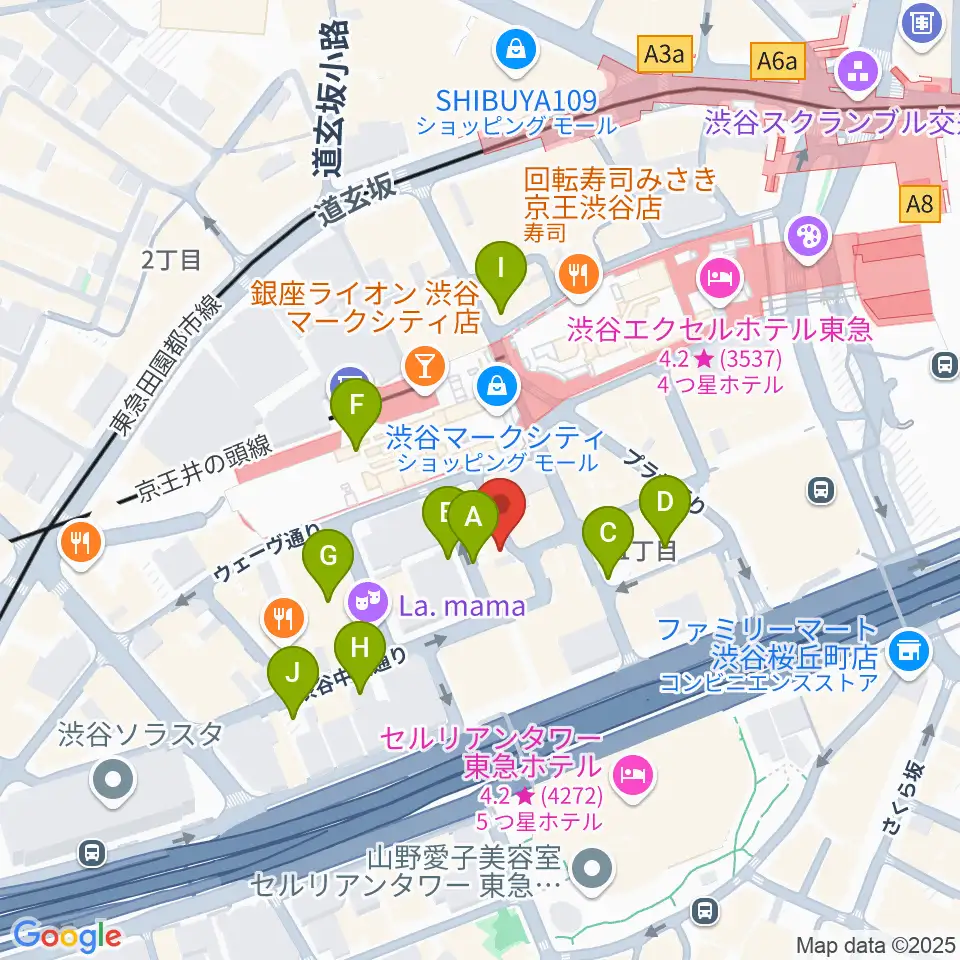 渋谷ガビガビ周辺の駐車場・コインパーキング一覧地図