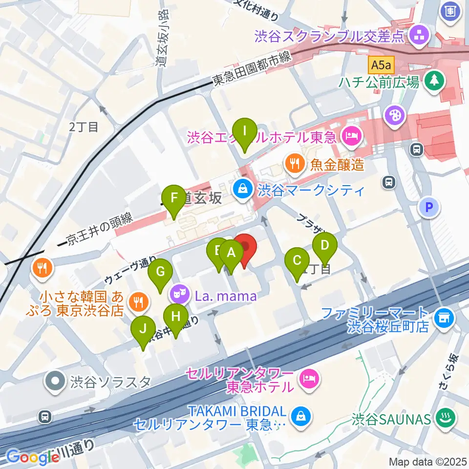渋谷ガビガビ周辺の駐車場・コインパーキング一覧地図
