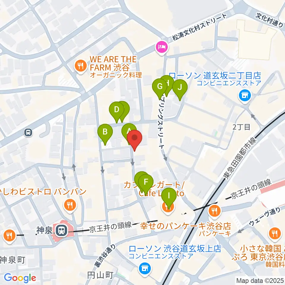 渋谷WOMB周辺の駐車場・コインパーキング一覧地図