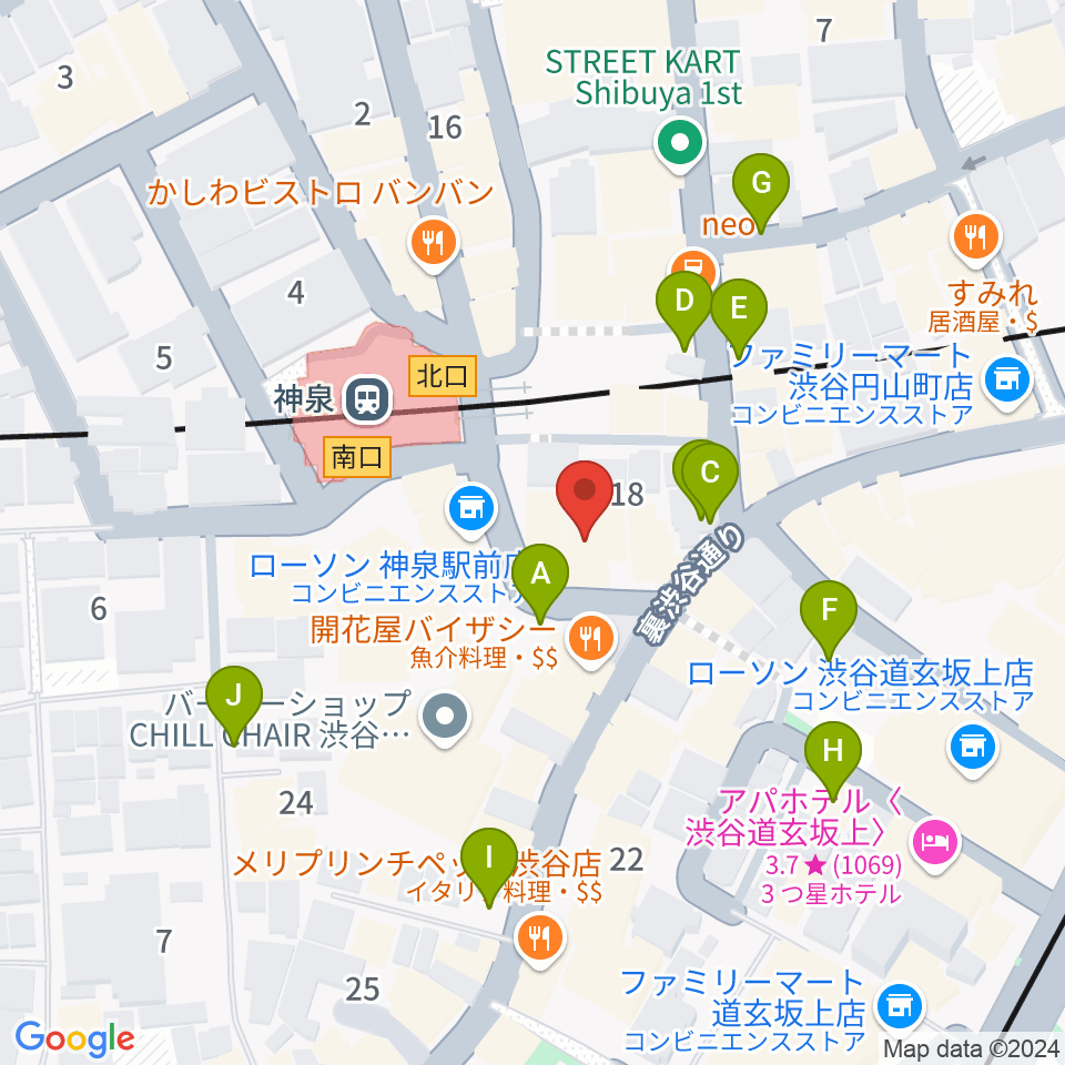 渋谷ランタン周辺の駐車場・コインパーキング一覧地図