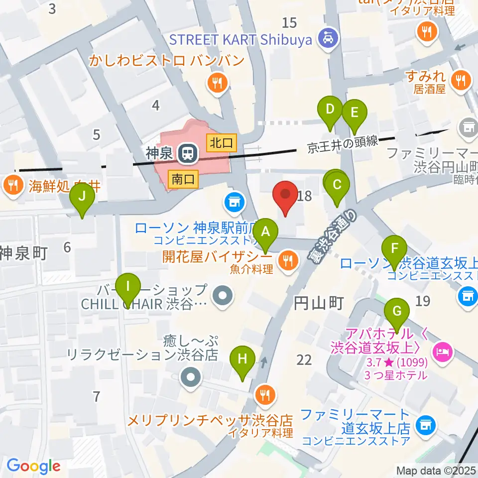 渋谷ランタン周辺の駐車場・コインパーキング一覧地図