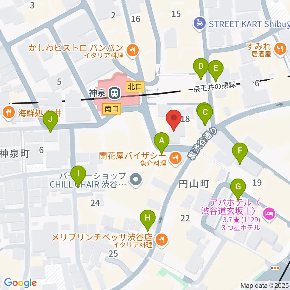 渋谷ランタン周辺の駐車場・コインパーキング一覧地図