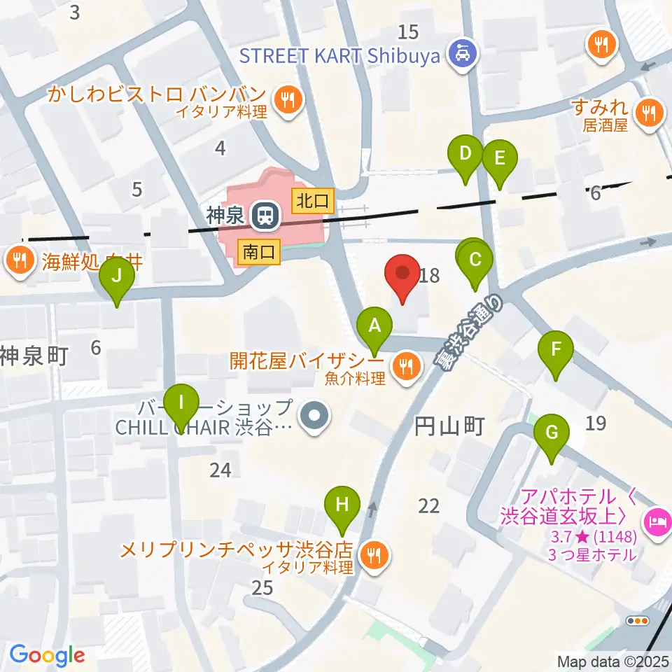 渋谷ランタン周辺の駐車場・コインパーキング一覧地図