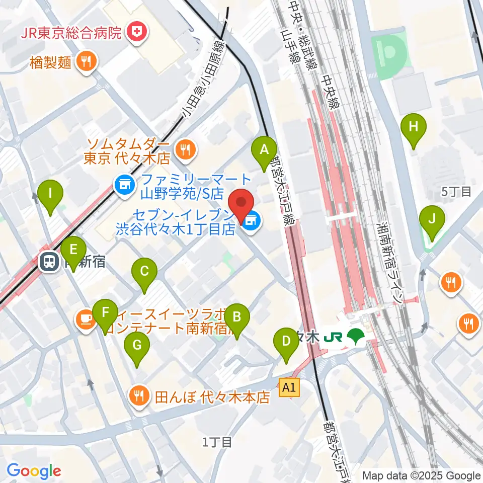 代々木ナル周辺の駐車場・コインパーキング一覧地図
