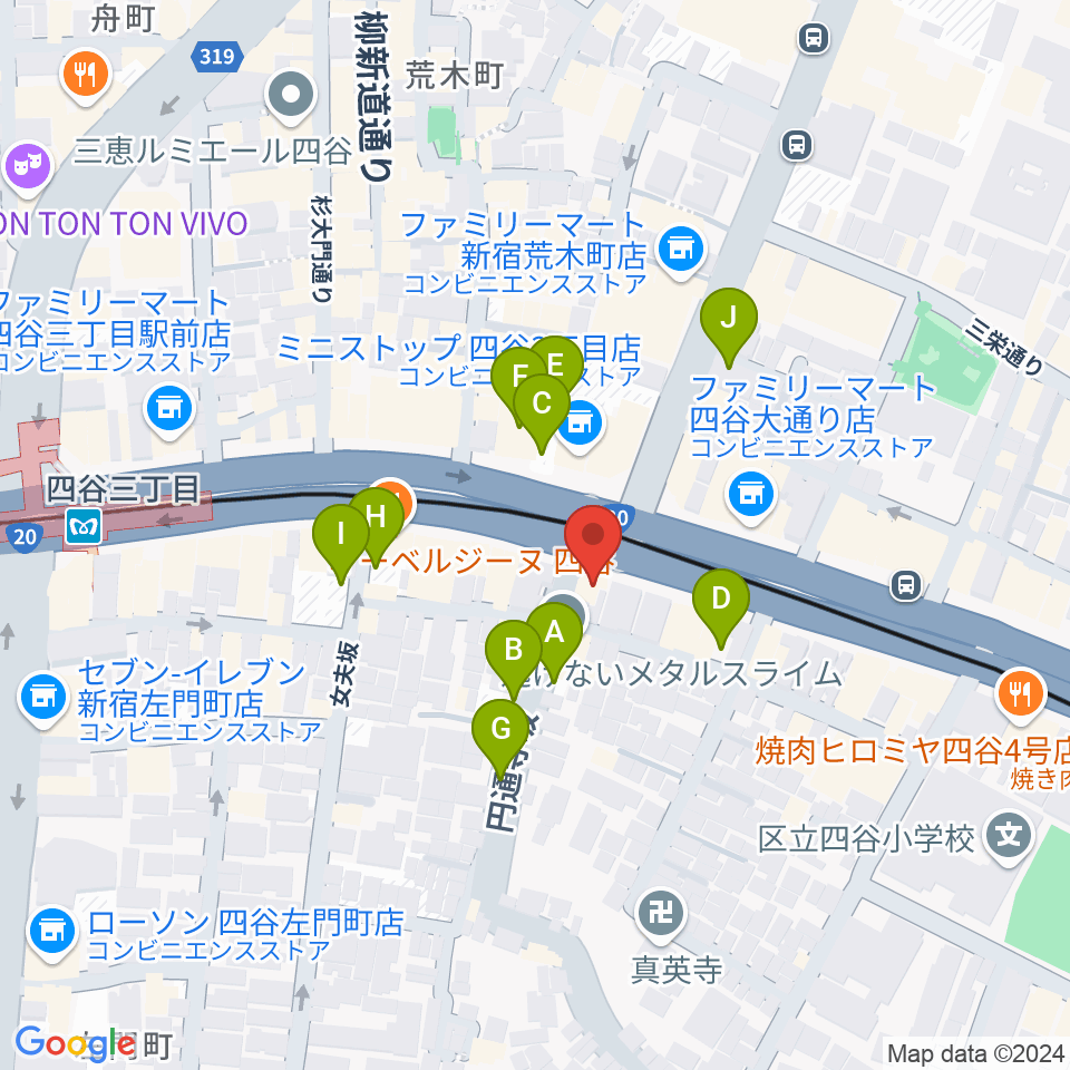 四谷蟻ん子周辺の駐車場・コインパーキング一覧地図