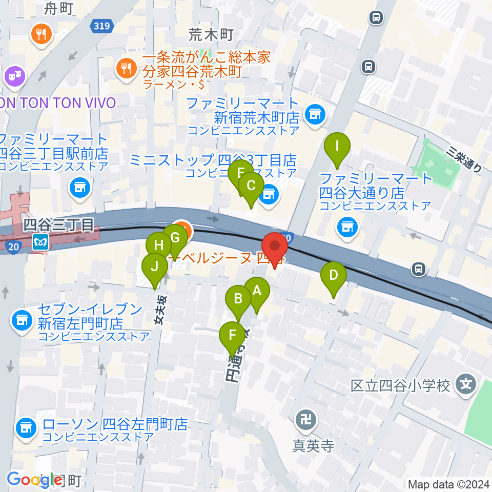 四谷蟻ん子周辺の駐車場・コインパーキング一覧地図