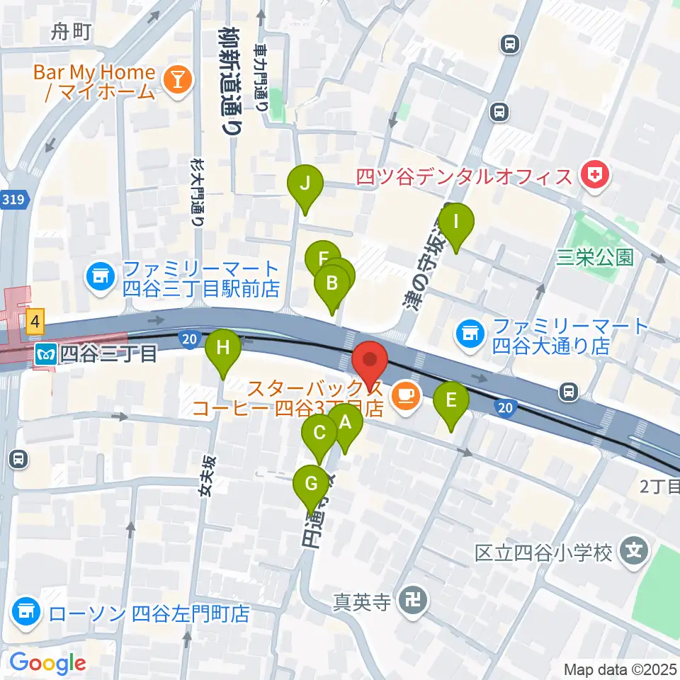 四谷蟻ん子周辺の駐車場・コインパーキング一覧地図