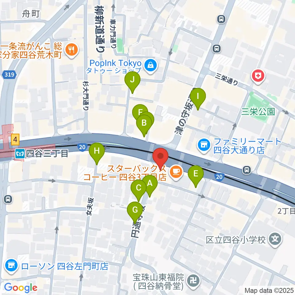 四谷蟻ん子周辺の駐車場・コインパーキング一覧地図
