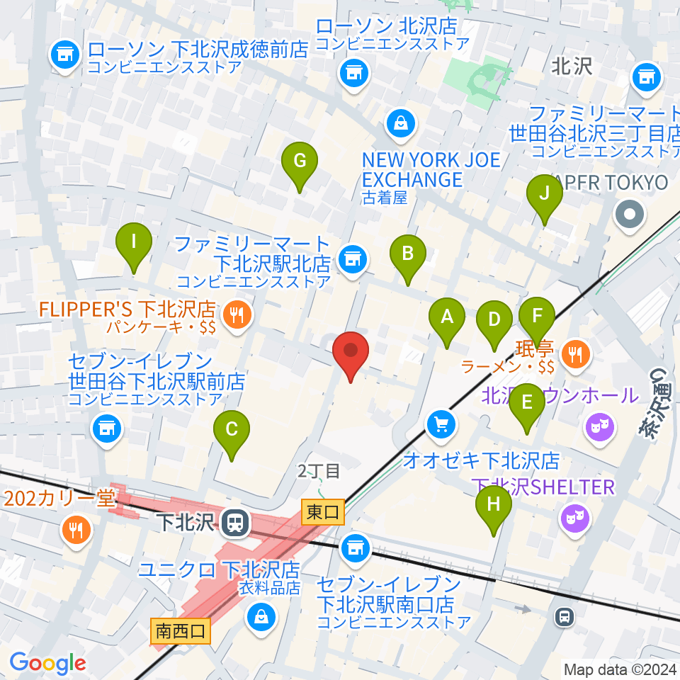 下北沢アレイホール周辺の駐車場・コインパーキング一覧地図