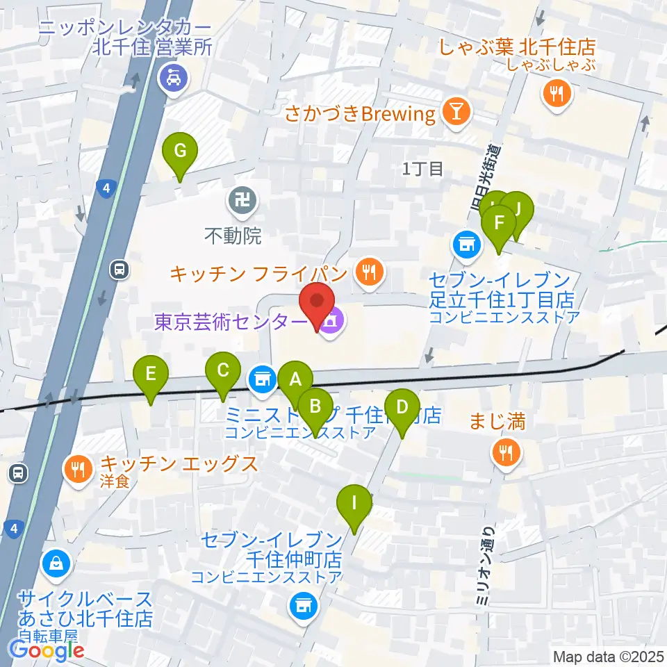 東京芸術センター ピアノラウンジ周辺の駐車場・コインパーキング一覧地図