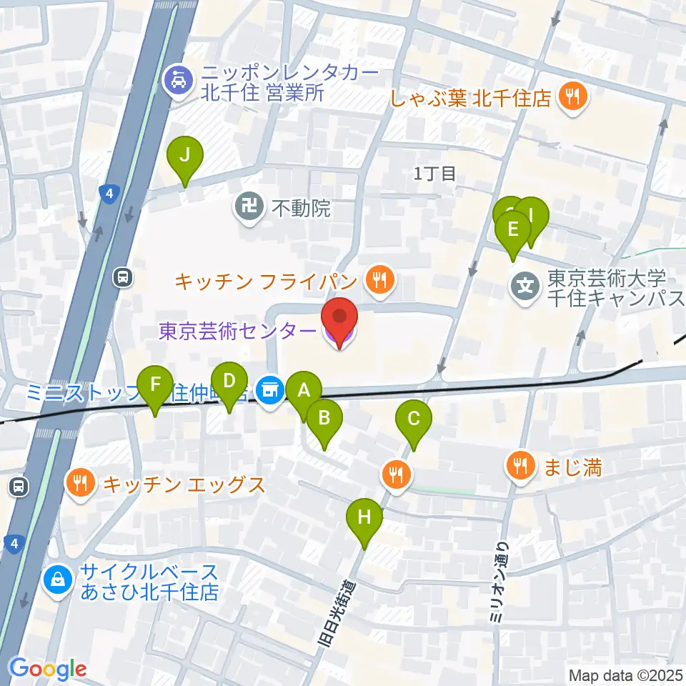 東京芸術センター ピアノラウンジ周辺の駐車場・コインパーキング一覧地図