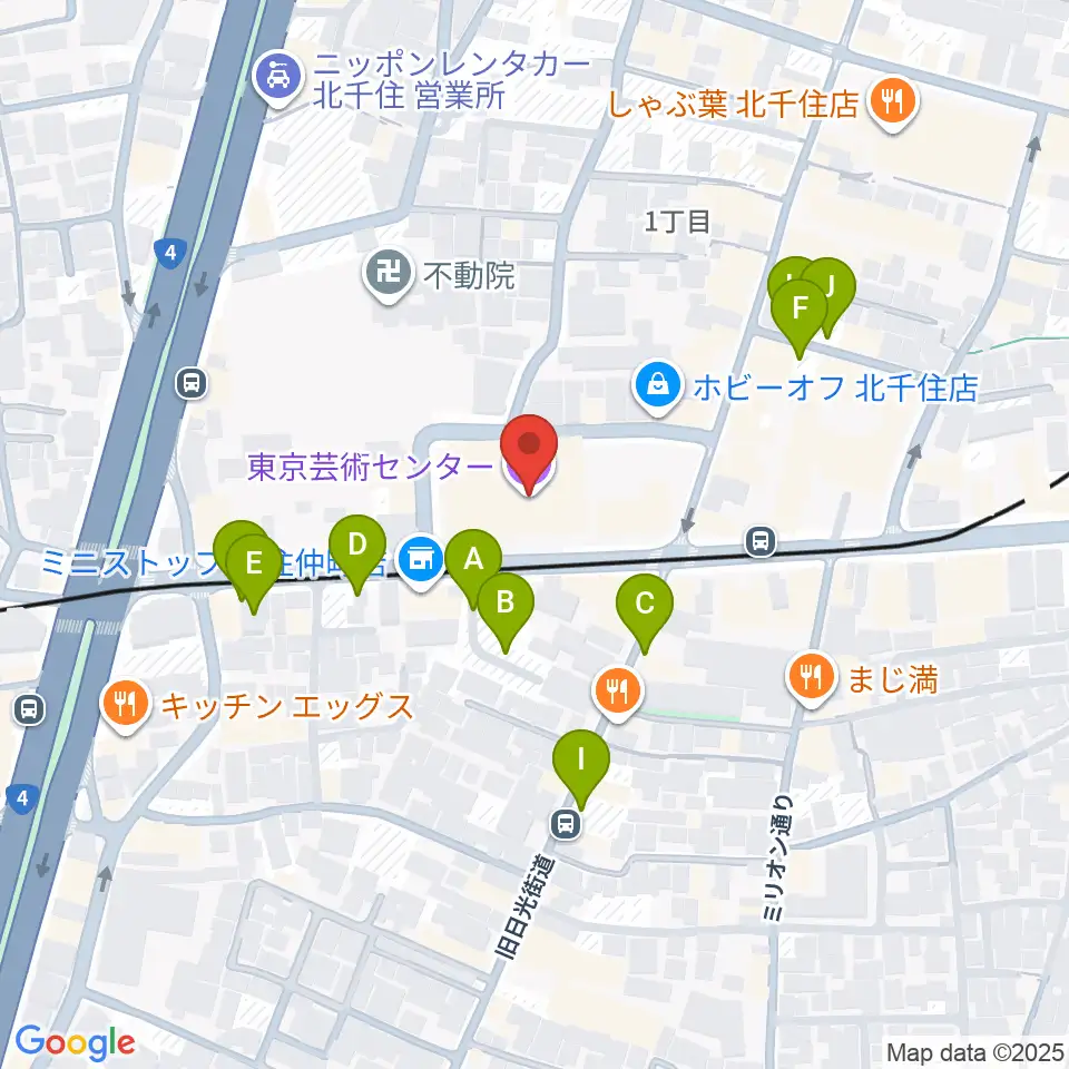 東京芸術センター ピアノラウンジ周辺の駐車場・コインパーキング一覧地図