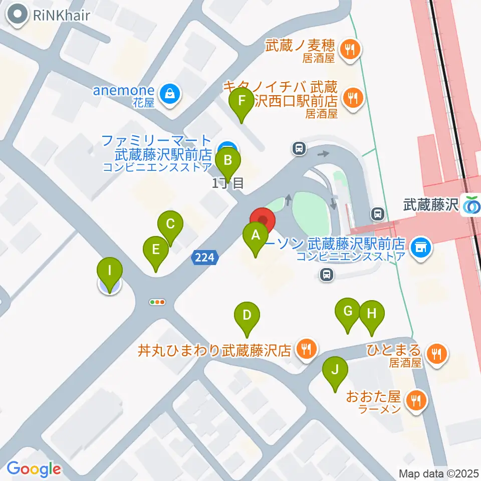 音降りそそぐ武蔵ホール周辺の駐車場・コインパーキング一覧地図