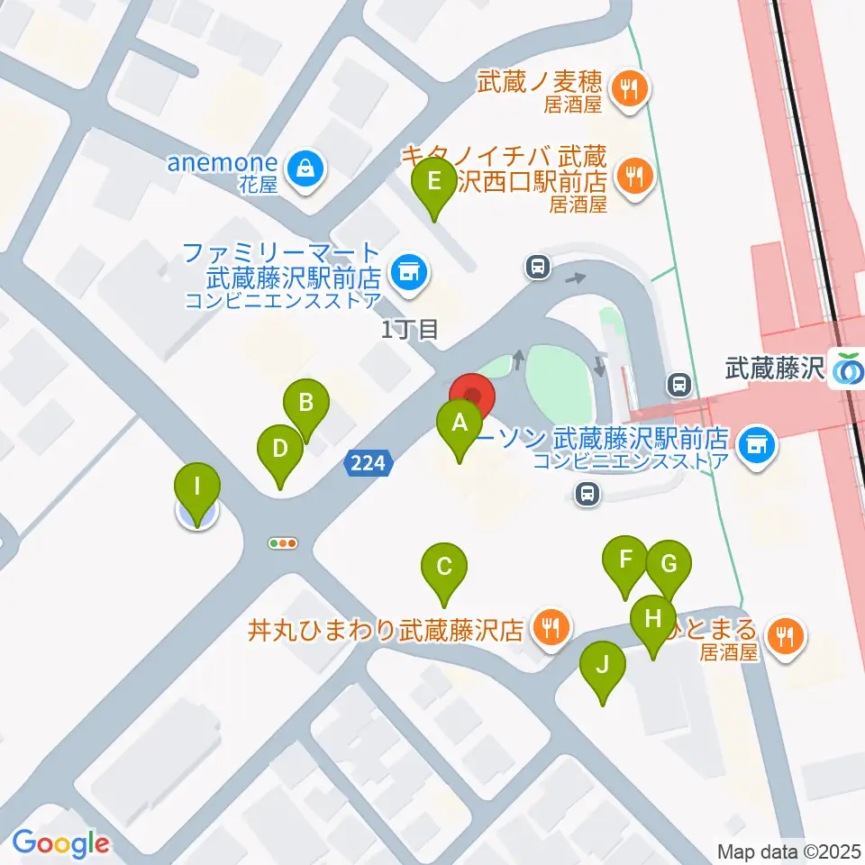 音降りそそぐ武蔵ホール周辺の駐車場・コインパーキング一覧地図