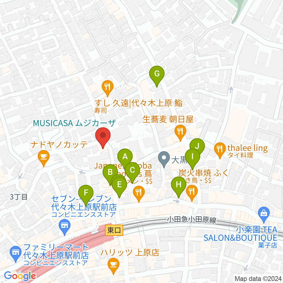 ムジカーザ周辺の駐車場・コインパーキング一覧地図