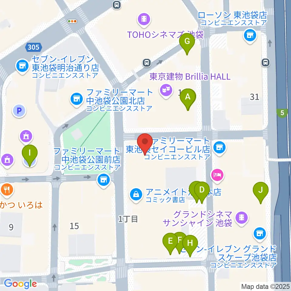 としま区民センター周辺の駐車場・コインパーキング一覧地図