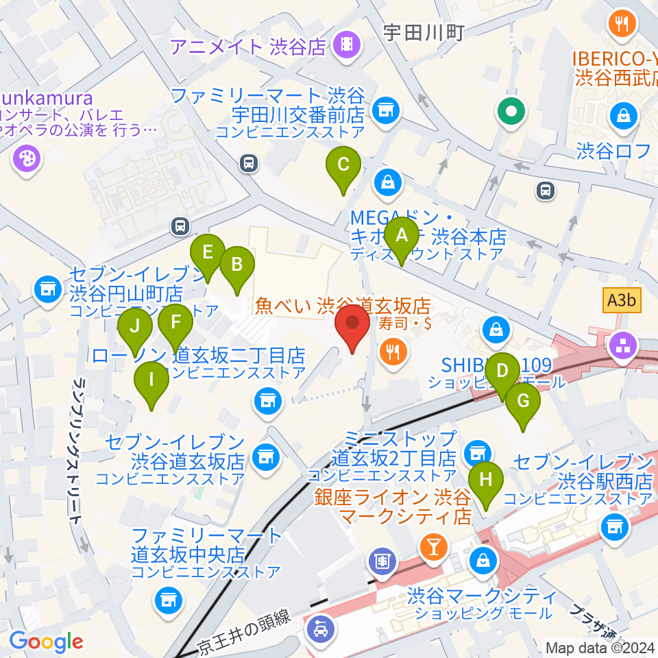 渋谷RUBY ROOM周辺の駐車場・コインパーキング一覧地図