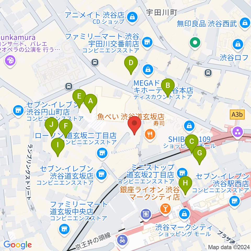 渋谷RUBY ROOM周辺の駐車場・コインパーキング一覧地図