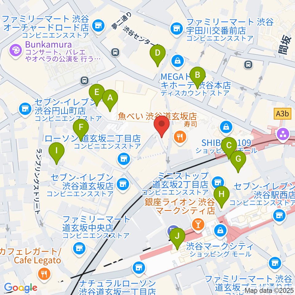 渋谷RUBY ROOM周辺の駐車場・コインパーキング一覧地図