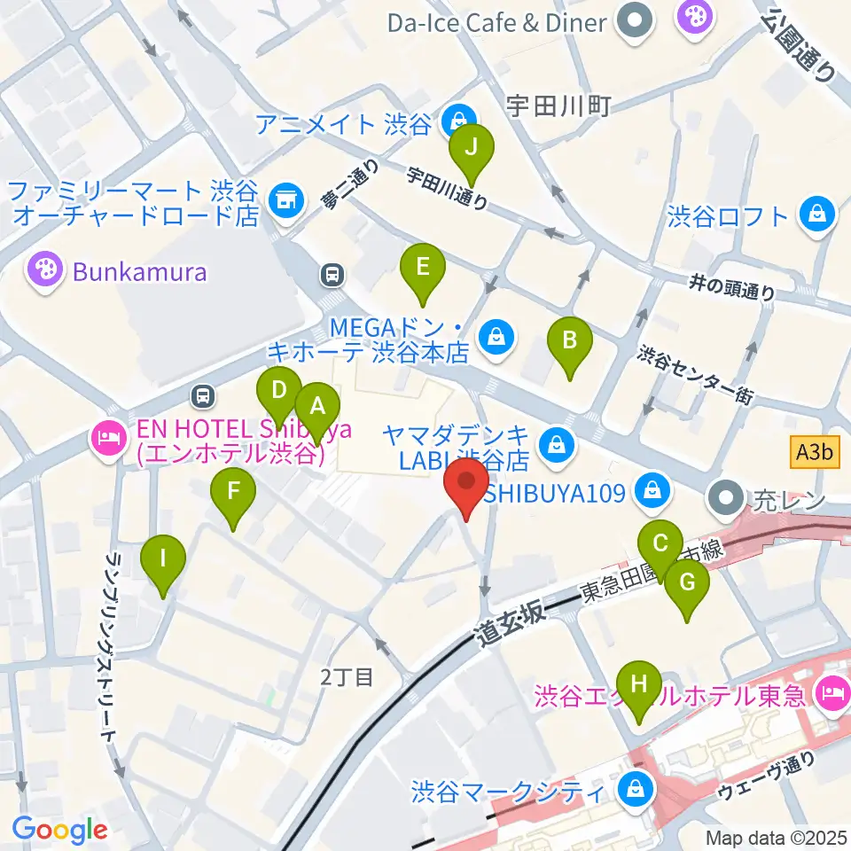 渋谷RUBY ROOM周辺の駐車場・コインパーキング一覧地図