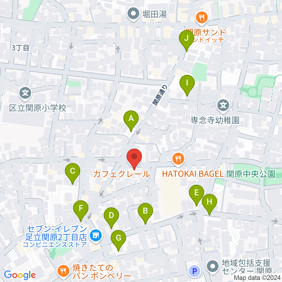 西新井カフェ・クレール周辺の駐車場・コインパーキング一覧地図