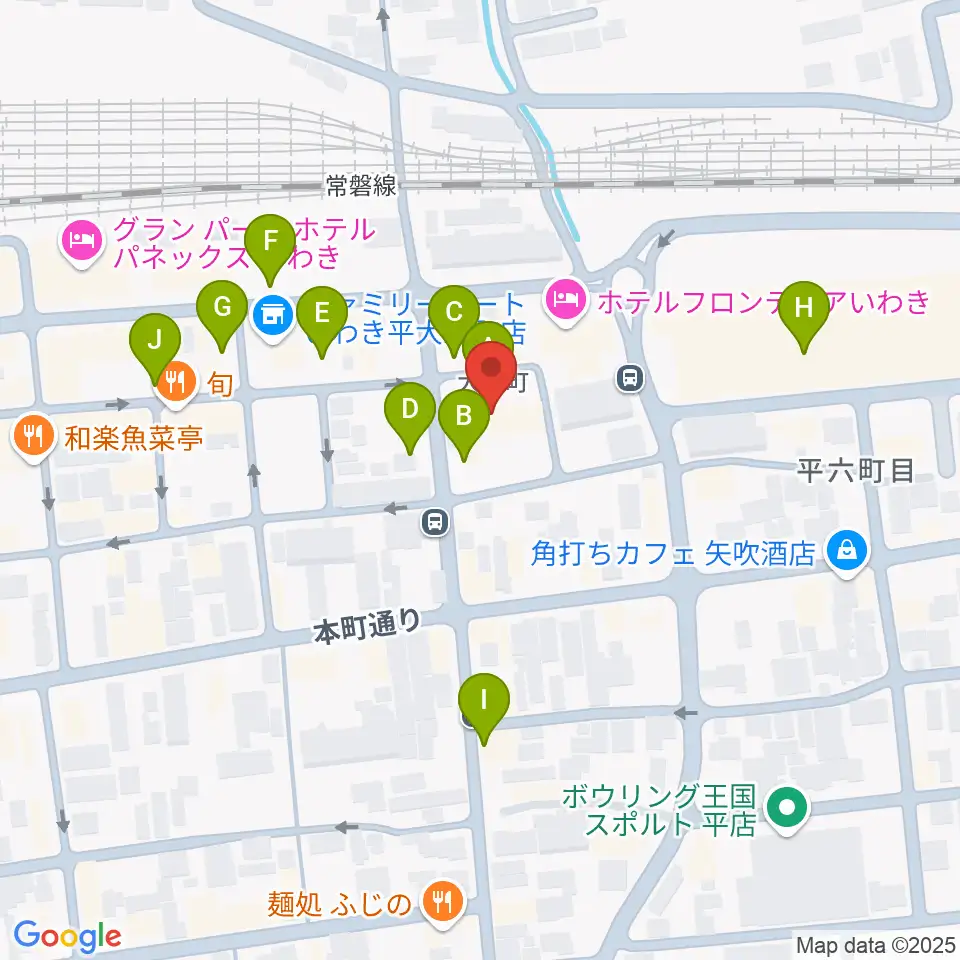 いわきソニック周辺の駐車場・コインパーキング一覧地図