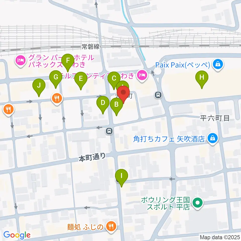 いわきソニック周辺の駐車場・コインパーキング一覧地図